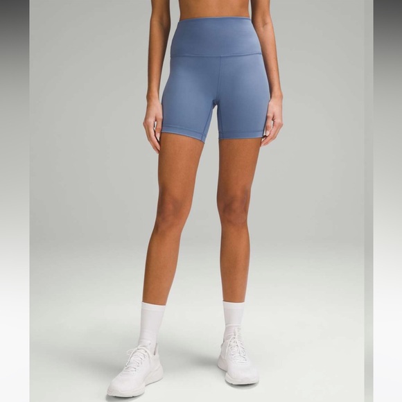 NWT Lululemon Wunder Train High Rise Short 6” inseam Oasis Blue Size 4 Everlux - Picture 4 of 13